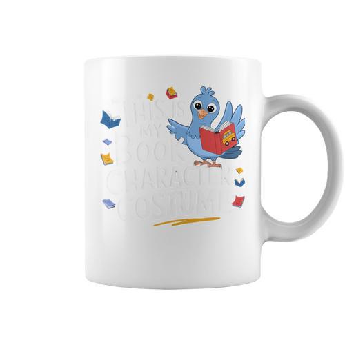 This Is My Book Character Costume Fun Pigeon Reading Lovers Graphic Print Coffee Mug - Bookorys AU