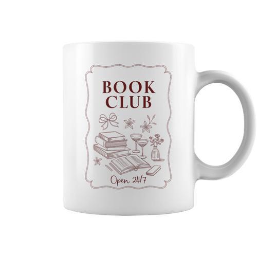 Book Club Open Vintage Aesthetic Books Graphic Print Coffee Mug - Bookorys