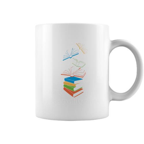 A Book A Day Keeps Reality Away Literature Reading Graphic Print Coffee Mug - Bookorys