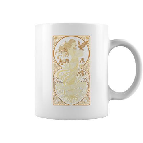 Book Lover Girl Librarian Between The Pages She Lives Premium Tri-Blend Graphic Print Coffee Mug - Bookorys UK