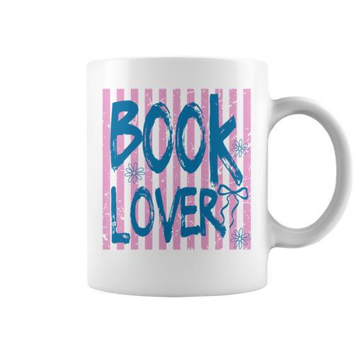 Book Lover Reading Enthusiast Bold Stripes Comfort Colors Crop Top Graphic Print Coffee Mug - Bookorys UK