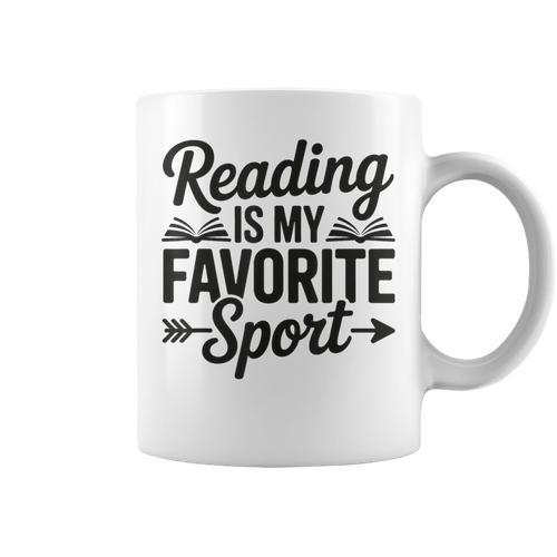 Book Lover Saying Humor Reading Is My Favorite Sport Graphic Print Coffee Mug - Bookorys UK