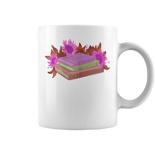 Book Lovers Wildflowers Book Reading Shirt Cute Teacher For Women Graphic Print Coffee Mug - Bookorys CA