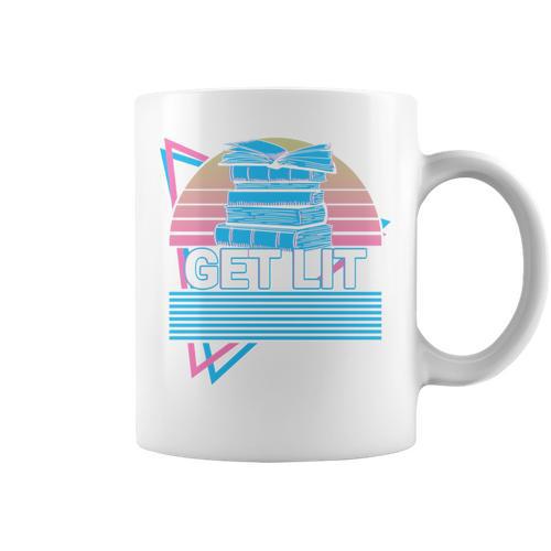 Book Reader Literature Get Lit Graphic Print Coffee Mug - Bookorys DE