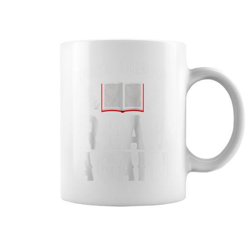 Book Reading Make America Read Again Raglan Baseball Tee Graphic Print Coffee Mug - Bookorys