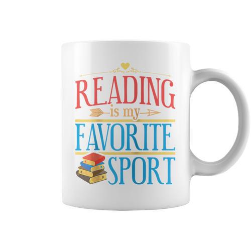 Book Reading Reading Is My Favorite Sport Raglan Baseball Tee Graphic Print Coffee Mug - Bookorys CA