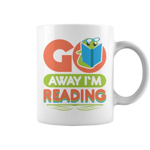 Book Reading Library Go Away Im Reading Graphic Print Coffee Mug - Bookorys DE