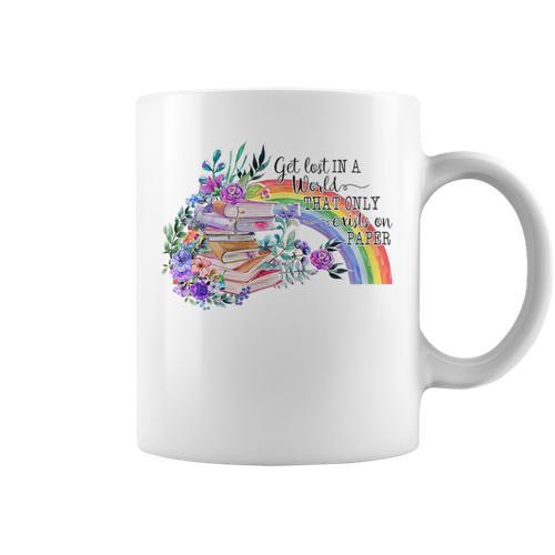 Book Is A World That Only Exists On Paper Graphic Print Coffee Mug - Bookorys CA