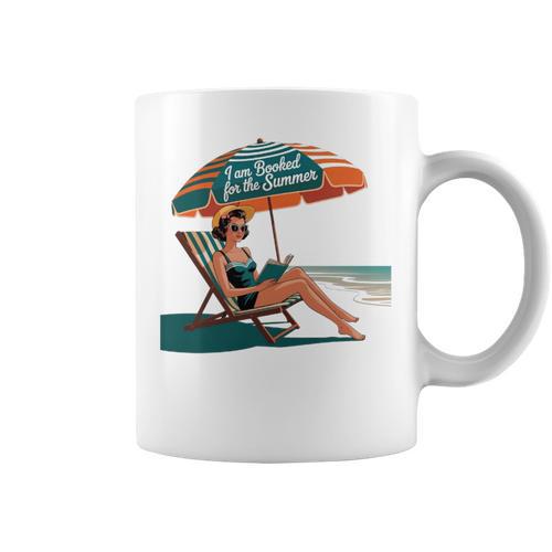 Booked For The Summer Book Lover Summer Coquette Premium Tri-Blend Graphic Print Coffee Mug - Bookorys