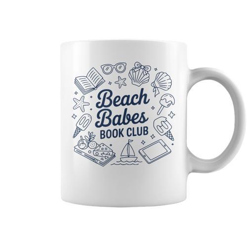 Bookish Reading Beach Babes Book Club Graphic Print Coffee Mug - Bookorys