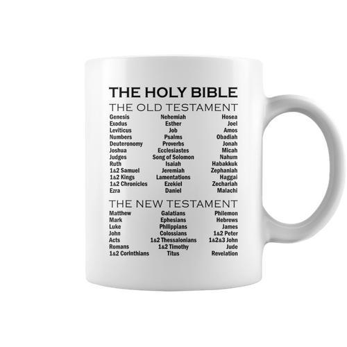 The Books Of The Bible Old And New Testament Complete List Graphic Print Coffee Mug - Bookorys AU