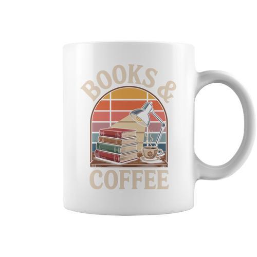 Books And Coffee Reading Book Lover Bookworm Graphic Print Coffee Mug - Bookorys DE