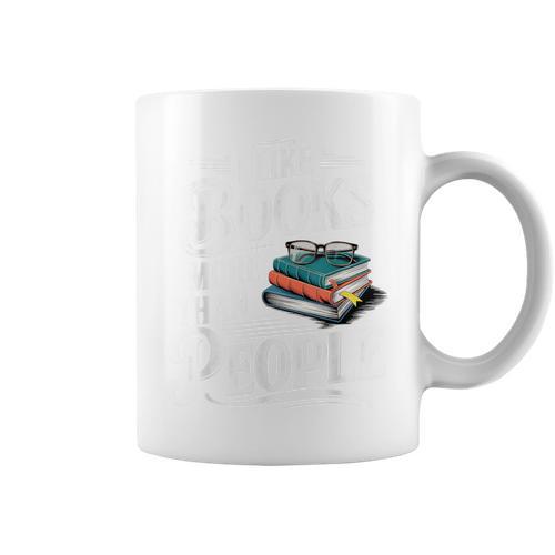 I Like Books More Than People Book Lovers Bookworms Graphic Print Coffee Mug - Bookorys