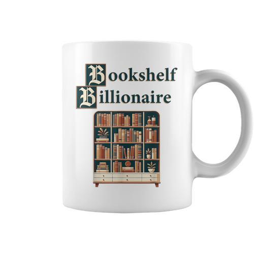 Bookshelf Wealth Billionaire Book Collector Collection Graphic Print Coffee Mug - Bookorys DE