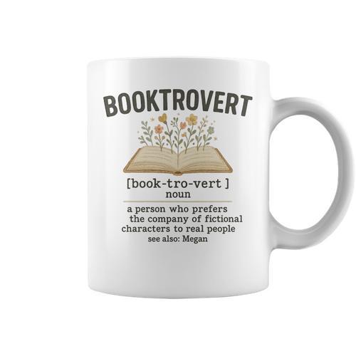 Booktrovert Definition Aesthetic Book Lovers Men Women Kids Graphic Print Coffee Mug - Bookorys AU