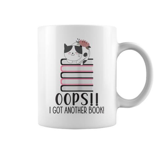 Bookworm Quote Oops I Got Another Book Graphic Print Coffee Mug - Bookorys UK