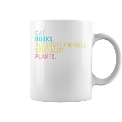 Cats Books Plants Accounts Payable Specialist Graphic Print Coffee Mug - Bookorys UK