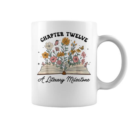 Chapter 12 A Literary Milestone 12th Birthday Book Lovers Graphic Print Coffee Mug - Bookorys DE