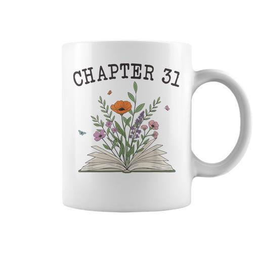 Chapter 31 Book Lovers & Readers 31st Birthday Wildflowers Graphic Print Coffee Mug - Bookorys DE