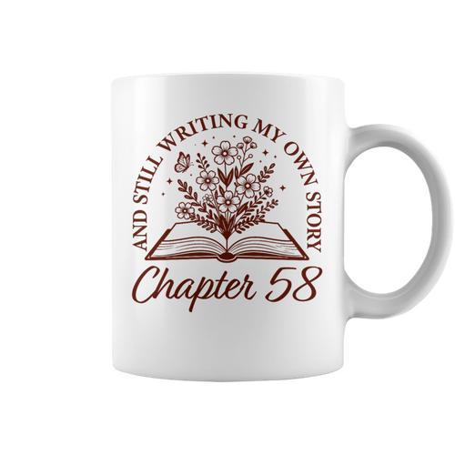 Chapter 58 Book Readers Flower Lovers 58th Birthday Girls Premium Tri-Blend Graphic Print Coffee Mug - Bookorys