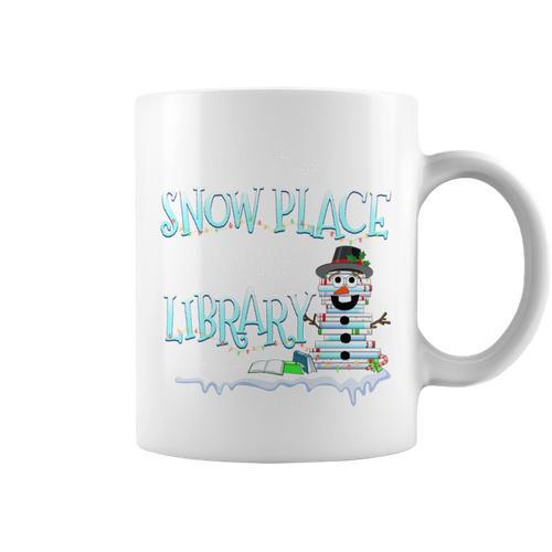 Christmas Reading Tee Snowman Librarian Book Lover Reader Graphic Print Coffee Mug - Bookorys UK