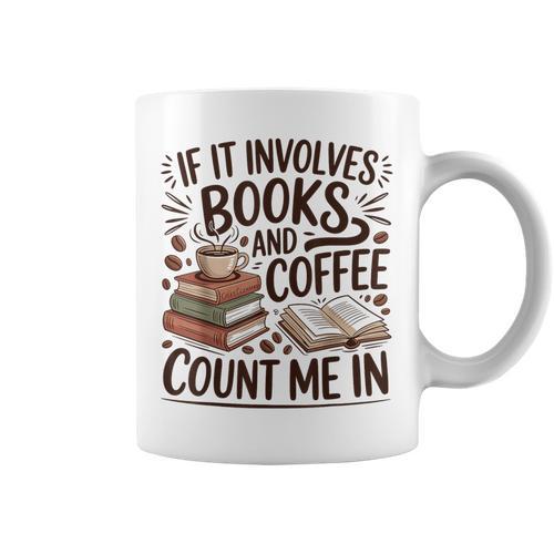 Coffee And Books Lover Quote Reading Enthusiast Graphic Print Coffee Mug - Bookorys UK