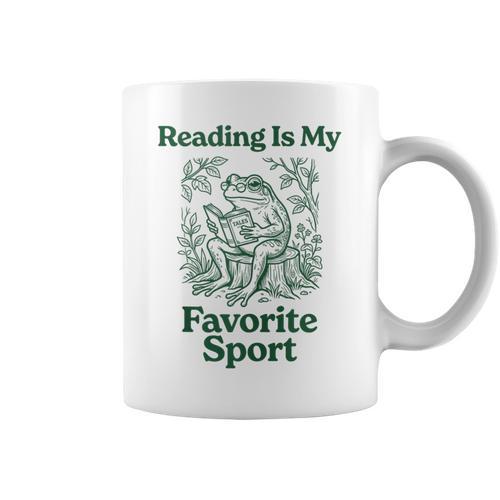 Cute Cottagecore Frog Books Quote Men Women Kids Reading Graphic Print Coffee Mug - Bookorys UK