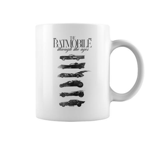 DC Comics Batman Through The Ages Vintage Batmobile Textbook Graphic Print Coffee Mug - Bookorys UK