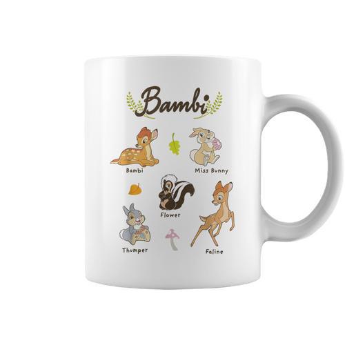 Disney Bambi Vintage Movie Characters Textbook Display Graphic Print Coffee Mug - Bookorys UK