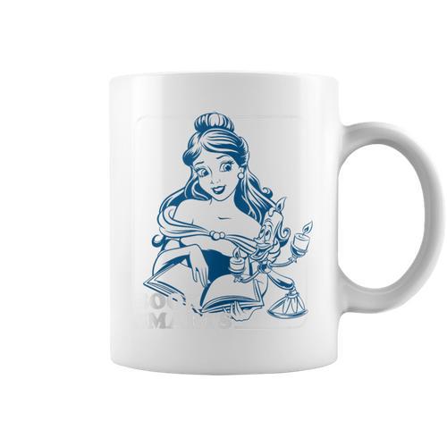 Disney Beauty And The Beast Belle Book Smarts Graphic Print Coffee Mug - Bookorys