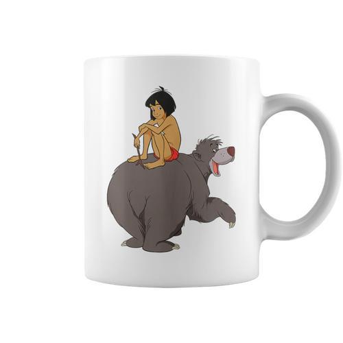 Disney The Jungle Book Mowgli And Baloo Chillin Graphic Print Coffee Mug - Bookorys