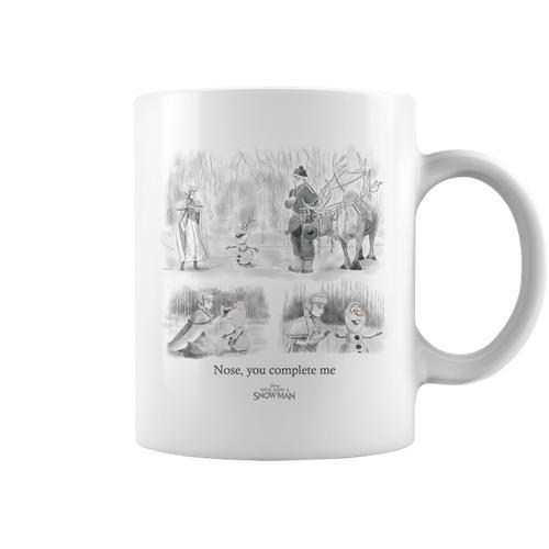 Disney Once Upon a Snowman Nose You Complete Me Story Book Graphic Print Coffee Mug - Bookorys UK