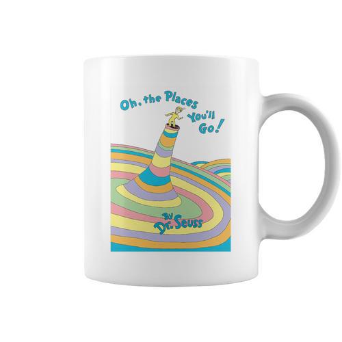 Dr Seuss Oh The Places You'Ll Go Book Cover Premium Tri-Blend Graphic Print Coffee Mug - Bookorys UK
