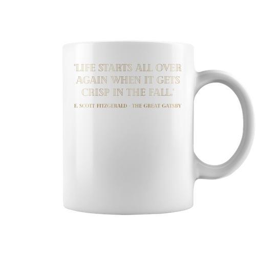 Gatsby Quote Book Love Fan Librarian 1920's Great Gatsby Premium Tri-Blend Graphic Print Coffee Mug - Bookorys AU