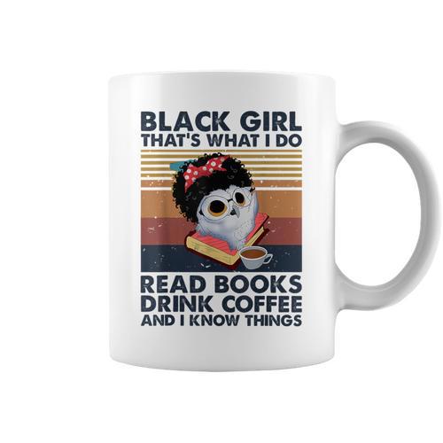 Girl Owl That's What I Do Read Books Graphic Print Coffee Mug - Bookorys