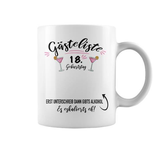 Guest Book 18th Birthday Party Girl Finally Adult Graphic Print Coffee Mug - Bookorys