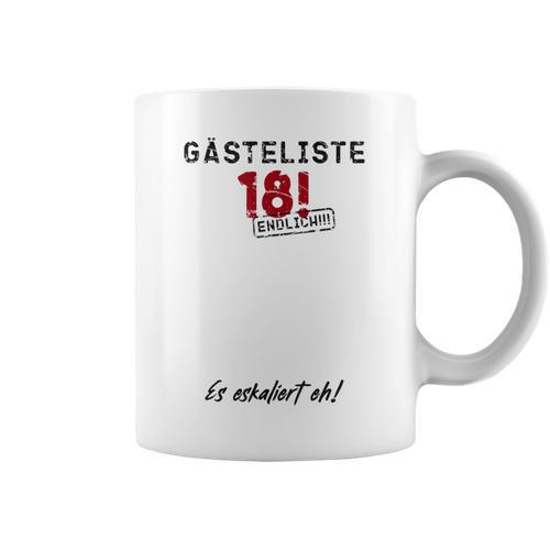Guest List Finally 18 Guest Book 18th Birthday Boy Girl Graphic Print Coffee Mug - Bookorys