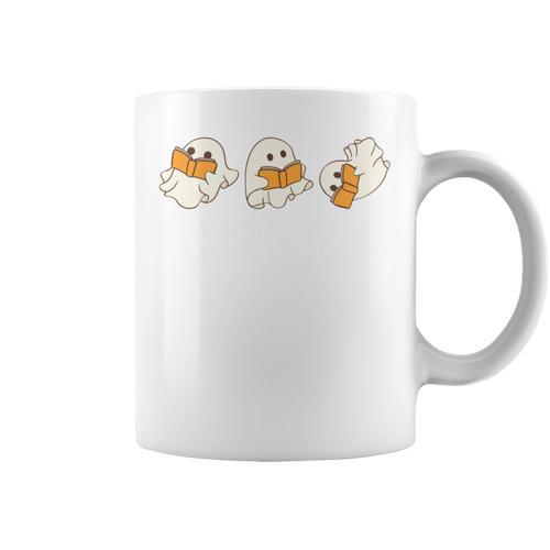 Haunted By My TBR Ghosts Reading Halloween Books Graphic Print Coffee Mug - Bookorys DE