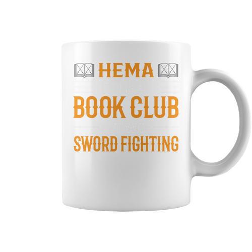 HEMA Book Club With Sword Fighting Graphic Print Coffee Mug - Bookorys CA