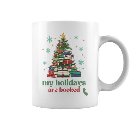 My Holidays Are Booked Christmas Book Lover Librarian Xmas Graphic Print Coffee Mug - Bookorys