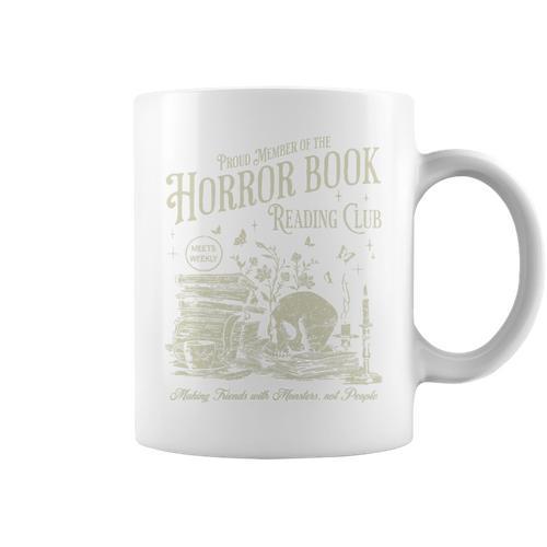 Horror Book Reading Club Vintage Gothic Premium Tri-Blend Graphic Print Coffee Mug - Bookorys UK