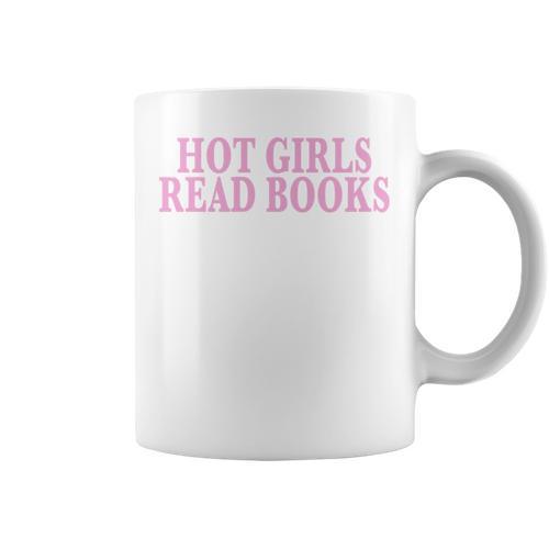 Hot Girls Read Books For Book Lovers & Readers Graphic Print Coffee Mug - Bookorys CA