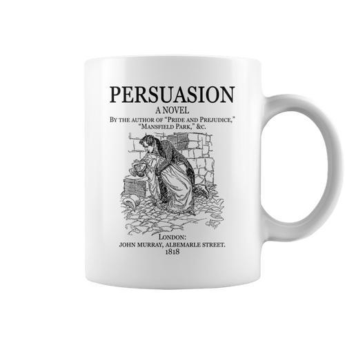Jane Austen Persuasion Book Cover Classic Literature Graphic Print Coffee Mug - Bookorys