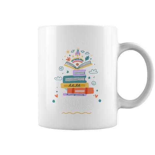 Just A Girl Who Loves Books For Bookworm Graphic Print Coffee Mug - Bookorys UK