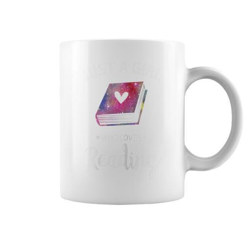 Just a Girl Who Loves Reading Book Lover Reading Graphic Print Coffee Mug - Bookorys CA