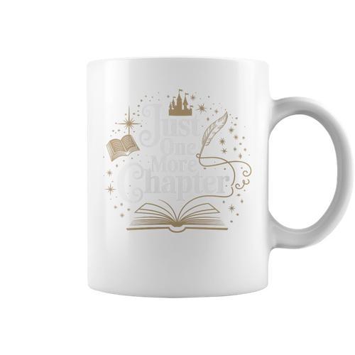 Just One More Chapter Book Lover Bookish Reading Blue Graphic Print Coffee Mug - Bookorys DE