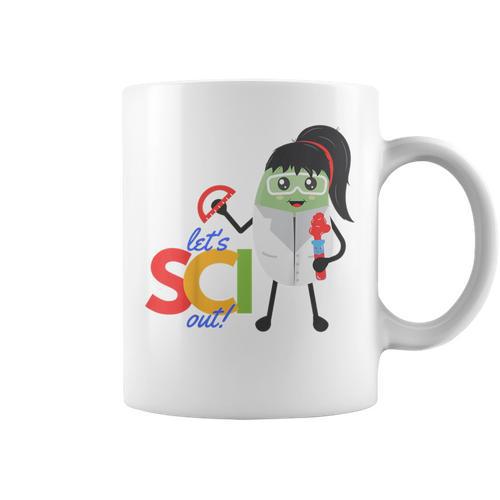 Kids Mung Bean Let's Sci Out Science Shirt Bean World Books Graphic Print Coffee Mug - Bookorys CA