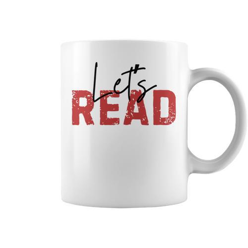Let's Read National Read A Book Day Reading Month Freedom Graphic Print Coffee Mug - Bookorys