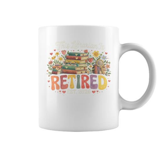 This Librarian Is Retired 2026 Book Lover Retirement Reading Premium Tri-Blend Graphic Print Coffee Mug - Bookorys CA