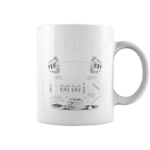 I Lift So I Can Carry More Books Reading Reader Book Workout Premium Tri-Blend Graphic Print Coffee Mug - Bookorys UK